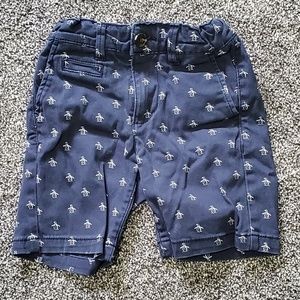 Navy blue penguin shorts. Size 5